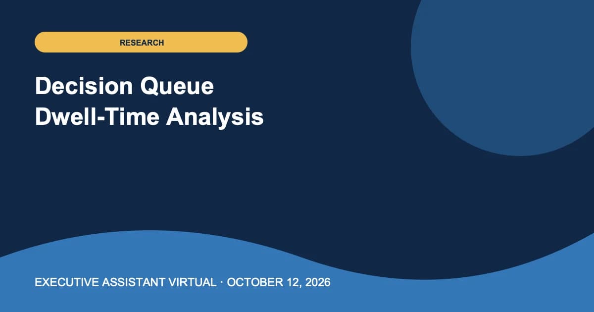 Decision Queue Dwell-Time Analysis